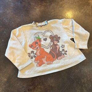 Rare Vintage Y2K 90s Disney The Lion King Simba's Pride Kova Nala Sweatshirt
